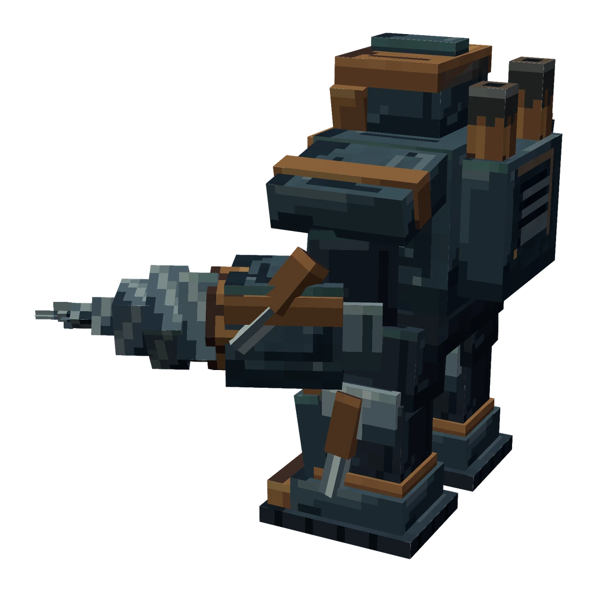 The mining mech, rendered from the two files below